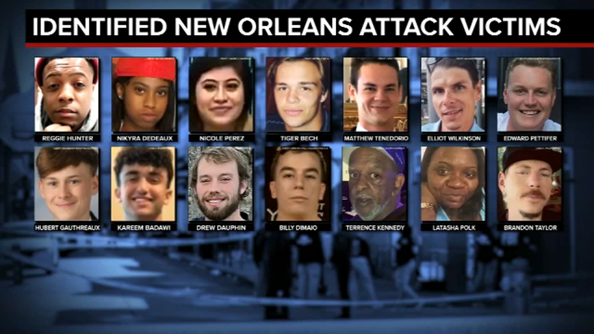 Bourbon Street in New Orleans' French Quarter, the site of the 1 January 2025 vehicle-ramming attack